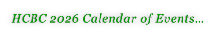 HCBC 2026 Calendar of Events…